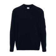 Luxe Crew Neck Gebreide kleding Aw24 C.p. Company , Black , Heren