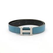 Pre-owned Leather belts Hermès Vintage , Blue , Dames