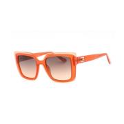 Oranje Plastic Zonnebril met Bruine Lens Guess , Orange , Dames