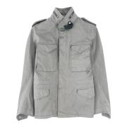 Klassieke Field Jacket met Verborgen Capuchon Ten C , Green , Heren