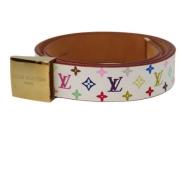 Pre-owned Canvas belts Louis Vuitton Vintage , White , Dames