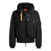 Hooded Down Bomber Jacket Parajumpers , Black , Heren