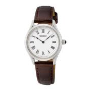 Bruin Leren Kwartshorloge Neo Classic Seiko , Brown , Dames