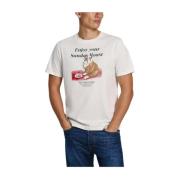 Casual Axel T-shirt Pepe Jeans , White , Heren