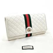 Pre-owned Leather wallets Gucci Vintage , White , Dames