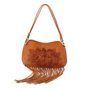 Pre-owned Leather shoulder-bags Valentino Vintage , Brown , Dames