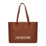 Stijlvolle schoudertas voor vrouwen Love Moschino , Brown , Dames