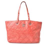 Pre-owned Leather chanel-bags Chanel Vintage , Pink , Dames