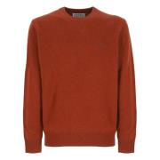 Bruine Wol Crew Neck Sweater Saint Barth , Brown , Heren