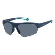 Blauwe Hars Zonnebril UV Bescherming Polaroid , Blue , Unisex