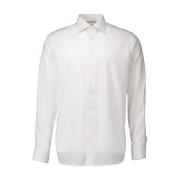 Witte Oxford Overhemd Lange Mouw Eton , White , Heren