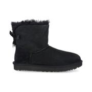 Zwarte Shearling Dameslaarzen met Strik UGG , Black , Dames