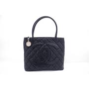 Pre-owned Leather chanel-bags Chanel Vintage , Black , Dames