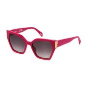 Multicolor Dames Plastic Zonnebril met Gradiënt Police , Pink , Dames