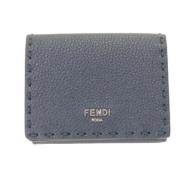 Pre-owned Leather wallets Fendi Vintage , Blue , Dames