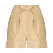 Beige Zijden Casual Cargo Shorts Polo Ralph Lauren , Beige , Dames