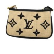 Pre-owned Canvas clutches Louis Vuitton Vintage , Beige , Dames