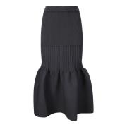 Hoge taille stretch midi rok Cfcl , Black , Dames