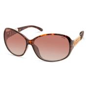 Bruine Resin Zonnebril met Bruine Wijzerplaat Guess , Brown , Dames