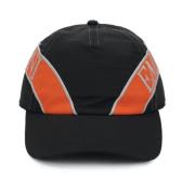 Zwarte Baseballpet met Oranje Inzet en Geborduurd Logo Emporio Armani ...