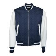 Blauw en wit varsity denim bomber Givenchy , Blue , Heren