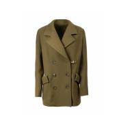 Stijlvolle Peacoat met Haak Fay , Green , Dames