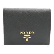 Pre-owned Leather wallets Prada Vintage , Black , Dames