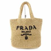 Pre-owned Raffia prada-bags Prada Vintage , Beige , Dames