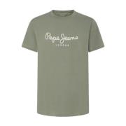 Heren Ronde Hals T-shirt Pepe Jeans , Green , Heren