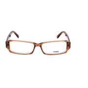 Bruine plastic frame bril met wijzerplaat Fendi , Brown , Dames