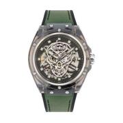 Groene Siliconen Kwarts Analoge Horloge Police , Green , Heren