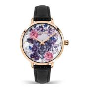 Gouden Leren Quartz Horloge voor Vrouwen Police , Black , Dames