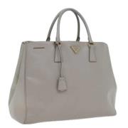 Pre-owned Leather handbags Prada Vintage , Gray , Dames