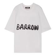 Off-White Jersey T-Shirt Barrow , Gray , Dames