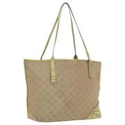 Pre-owned Canvas gucci-bags Gucci Vintage , Yellow , Dames