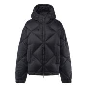 Zwarte Winterjas met Molina Dons K-Way , Black , Heren