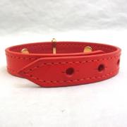 Pre-owned Leather bracelets Louis Vuitton Vintage , Red , Dames