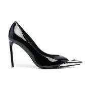 Zwarte Lakleren Stiletto Schoenen N21 , Black , Dames