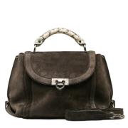 Pre-owned Leather handbags Salvatore Ferragamo Pre-owned , Gray , Dame...