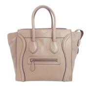 Pre-owned Leather celine-bags Celine Vintage , Beige , Dames