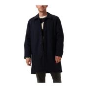 Katoenen Mac Coat in Donkerblauw Selected Homme , Blue , Heren