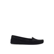 Leren Loafers met Leren Detail The Row , Black , Dames