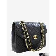 Pre-owned Leather shoulder-bags Chanel Vintage , Black , Dames