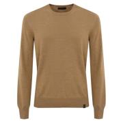 Wollen Pullover Trui Bruin Geribbeld Fay , Brown , Heren