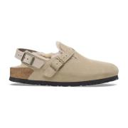 Shearling Taupe Klompen Birkenstock , Beige , Dames