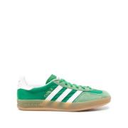 Groene Gazelle Indoor Leren Sneakers Adidas , Green , Dames