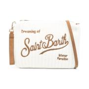 Gebreide Schoudertas Room Wit MC2 Saint Barth , Beige , Dames