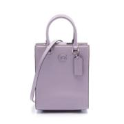 Pre-owned Leather handbags Coach Pre-owned , Purple , Dames