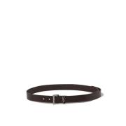 Cassandre Leren Riem Saint Laurent , Brown , Unisex