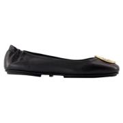 Leather flats Tory Burch , Black , Dames